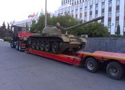 Перевозка танка Т-55 Москва-Кубинка