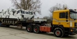 Транспортировка тактических зенитных ракетных комплексов "Тор-М2ДТ" 
